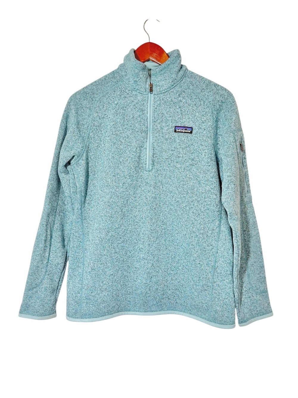 Patagonia Better Sweater 1/4 Zip Pullover Fleece Aqua Gray Size Large
